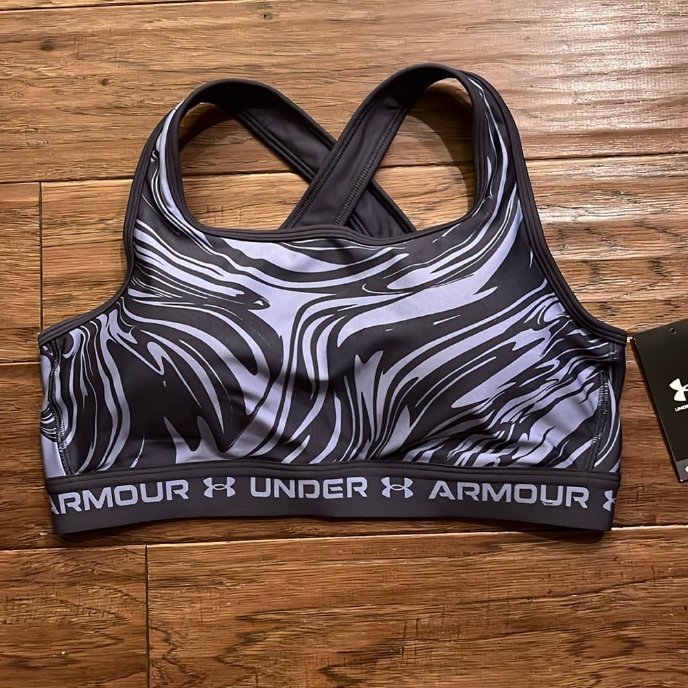 Under Armour Compression UA Crossback Medium Support Sports Bra Size 1X